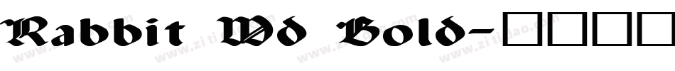 Rabbit Wd Bold字体转换